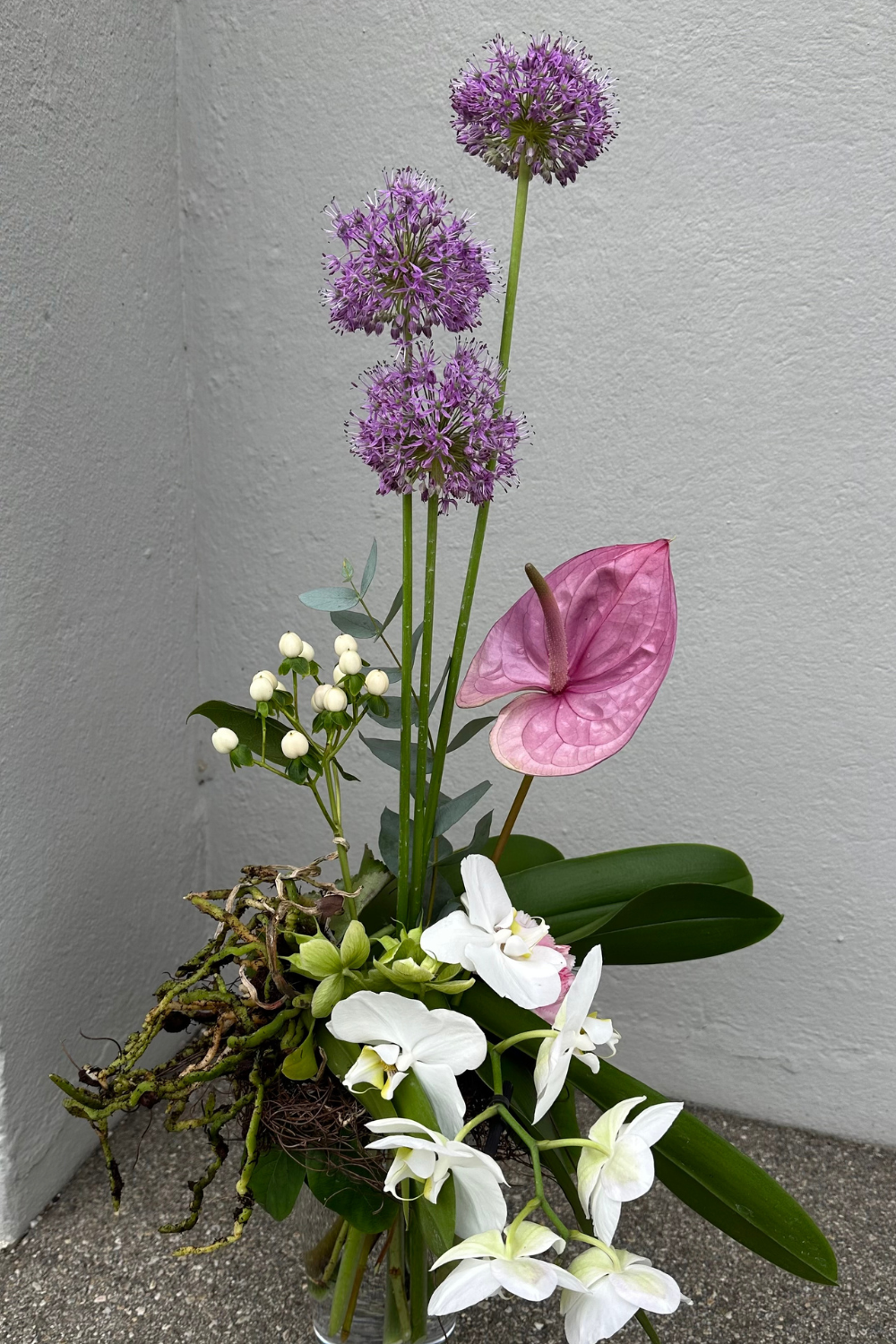 Rosengesteck mit einer ewigen Rose DIY Modernes Blumengesteck