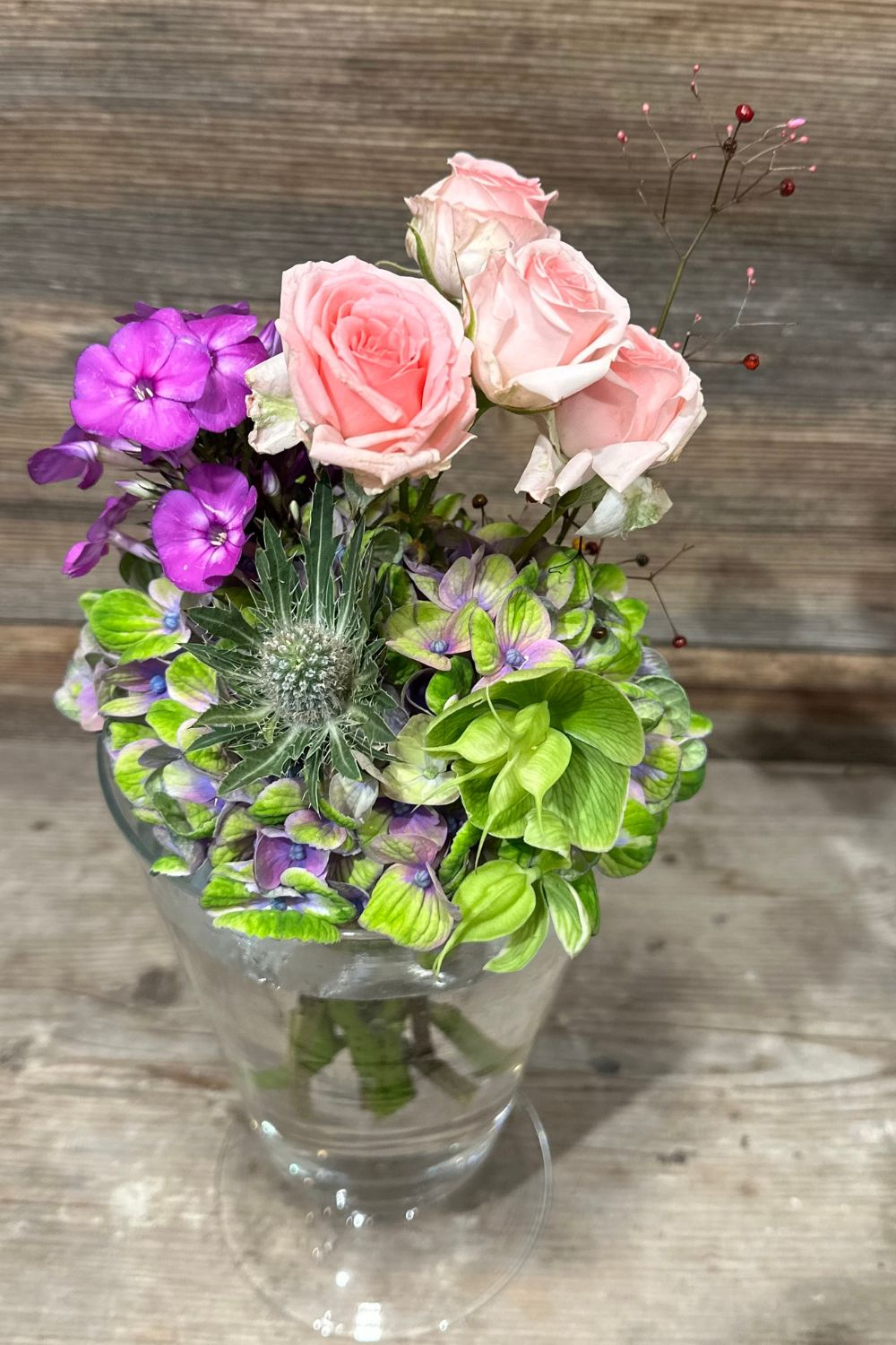 Blumenstrauss selber binden mit hortensie