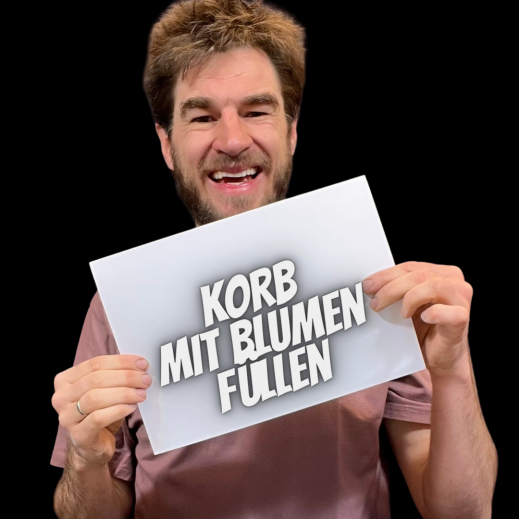 Blumen in Korb selber arrangieren - DIY Anleitung