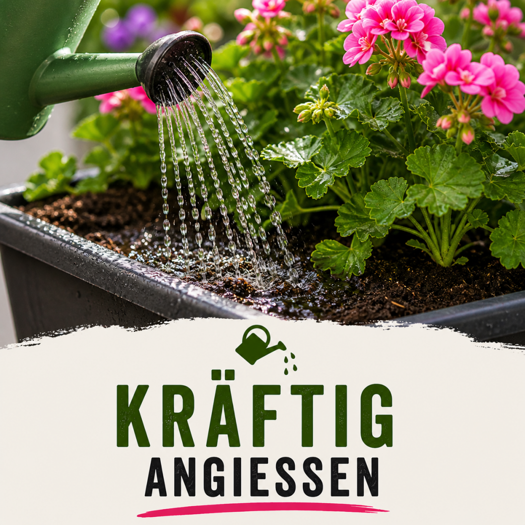 Kräftig angiessen Sommer Deko 